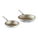 Two Vollrath Wear-Ever aluminum non-stick frying pans with chrome plated handles.