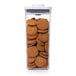 A OXO Good Grips rectangular food storage container with cookies inside.