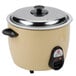 A Town electric rice cooker with a lid on the pot.