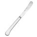 A Vollrath Queen Anne stainless steel dinner knife with a silver handle.
