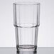 An Arcoroc stackable beverage glass with a rim.