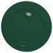 A green plate with a white background.
