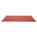A red rectangular Notrax rubber floor mat with a grid pattern and beveled edges.