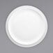 A white International Tableware porcelain plate with a narrow rim.