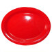A crimson red oval stoneware platter.