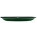 A green International Tableware stoneware platter with a narrow rim.