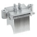 A silver metal Choice Prep 3/16" onion slicer pusher assembly with holes.