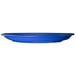 An International Tableware Campfire ocean blue stoneware plate with a narrow rim.