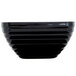 A black square Vollrath serving bowl with a double wall design.