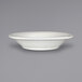 An ivory International Tableware embossed stoneware saucer.