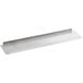 An Avantco silver metal divider bar on a white background.