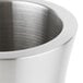 An American Metalcraft stainless steel hourglass shape wine cooler.