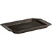 A black rectangular FINEX cast iron grill pan with rows of lines and a handle.