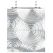 A silver Alumitique aluminum menu tent with a swirl pattern on a metal surface.