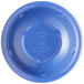 A blue melamine fruit dish with assorted colors inside.