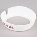 A white Tablecraft salad dressing dispenser collar with maroon text reading "Fat Free"