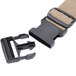 A black plastic strap with a black buckle.