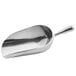 A silver Vollrath ice scoop with a handle.