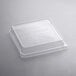 A clear plastic Eco-Products lid for a square container.