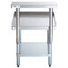 A Regency stainless steel equipment stand with a stainless steel work surface and galvanized undershelf.