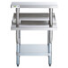 A Regency stainless steel equipment stand with shelves.