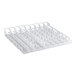 A white plastic 9 lane bottle organizer tray with handles.
