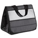 An American Metalcraft black and grey insulated sandwich delivery bag with a white handle.