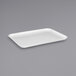 A white rectangular MFG Tray on a gray background.