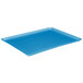 A blue rectangular tray on a white background.