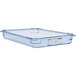 An Araven blue ABS plastic food pan with handles.
