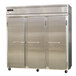 A Continental Refrigerator reach-in refrigerator with stainless steel doors.