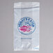 A clear plastic food grade bag with a white, blue, and pink "Today's Catch" design.