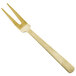 An American Metalcraft hammered gold cold meat fork with a handle.