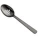 An American Metalcraft black vintage slotted serving spoon with a handle.