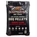 A black bag of Bear Mountain 100% Natural Hardwood Gourmet Blend BBQ Pellets.