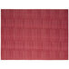 A red woven rectangle Front of the House Metroweave placemat.
