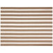 A close up of a Front of the House Metroweave copper striped placemat.