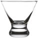A Libbey Cosmopolitan cocktail glass with a clear pointed bottom and base.