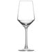 A clear Schott Zwiesel Sauvignon Blanc wine glass with a stem.