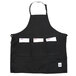 A black Chef Revival apron with a pocket.