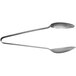 Oneida Cooper stainless steel serving tongs with a pair of silver spoon ends.