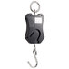 A black AvaWeigh digital hanging scale with a hook.