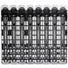 An Avantco black and white 8 lane bottle organizer with pusher glides.