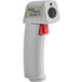 A white and red Comark digital laser infrared thermometer.