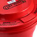 A red container with a Chef Master lid.