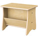 A Jonti-Craft Baltic Birch wood end table for children with a shelf.
