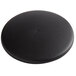 A black round lid with a white background.