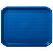 A blue rectangular Carlisle plastic fast food tray.