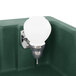A granite green Cambro portable self-contained hand sink cart with a white light above it.