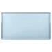 A light blue rectangular tray with a white border.